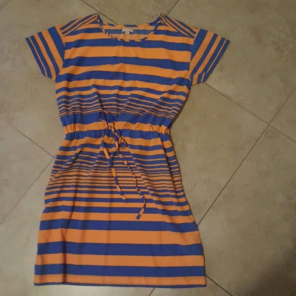 Blue and orange dress